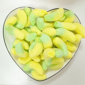 Freeze-Dried Gummy Candy Supplier - Banana Shaped Fruit Flavor Bulk