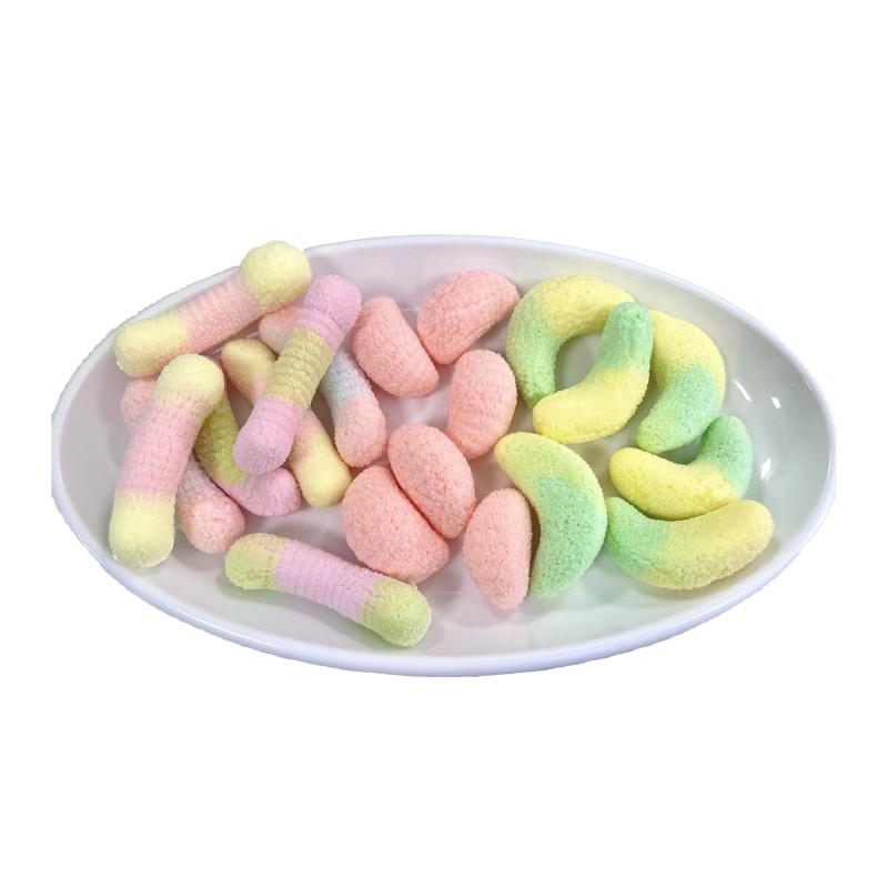 Freeze Dried Gummy Candy Factory - Fruit Shaped Orange Crispy Snack