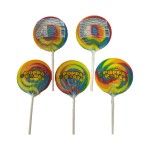 Lollipop Manufacturer - Rainbow Swirl Flat Giant Boba Fruit
