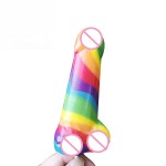 Hard Candy Manufacturer - Rainbow Cock Shape Lollipop