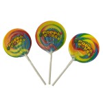 Lollipop Supplier - 85g Rainbow Swirl Flat Giant Candy