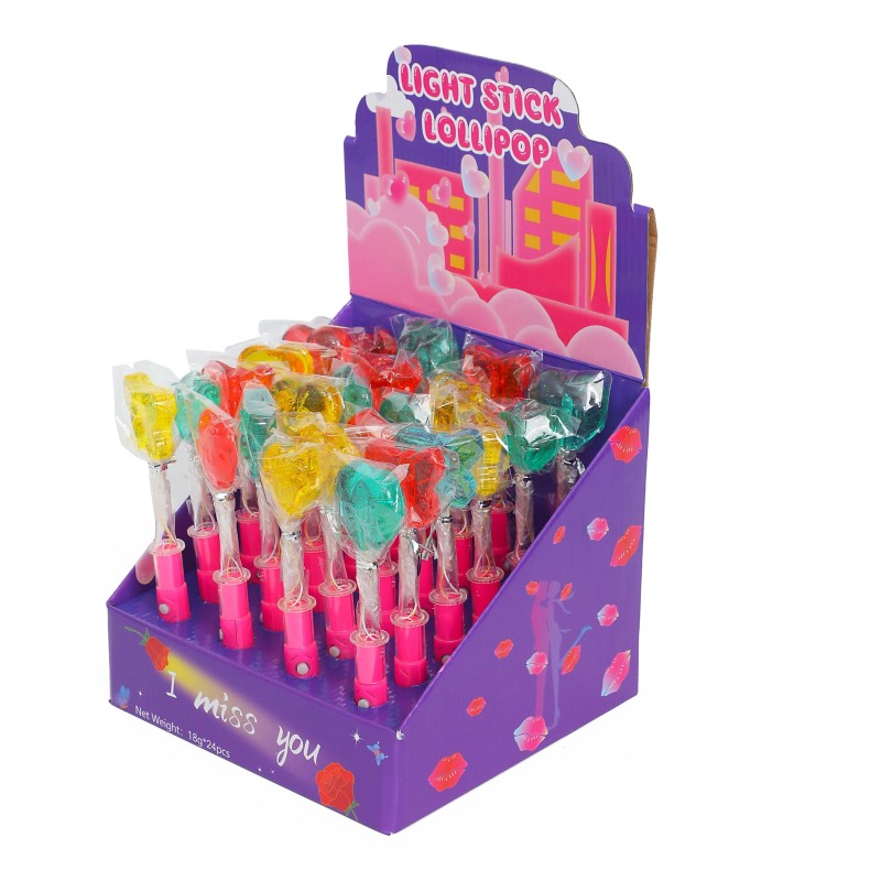 Lollipop Manufacturer - Love Lips Shape LED Light up Toy