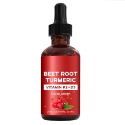 Beetroot & Turmeric Drops 60ML Liquid Supplement No Artificial Additives OEM Available