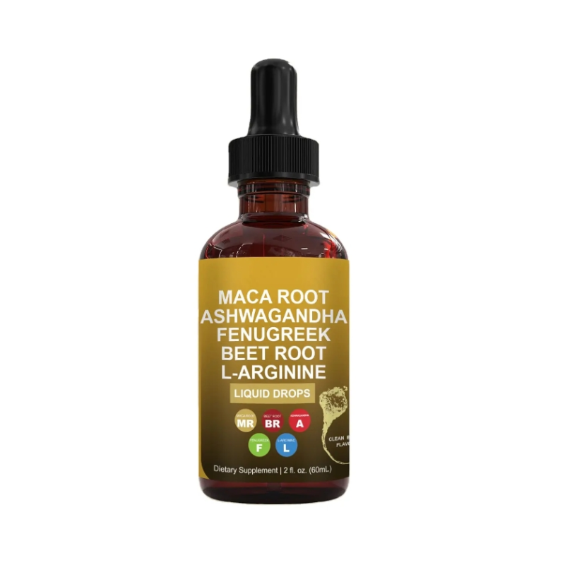Hot Selling Supplement Private Label Organic Maca Extract Maca Root Liquid Drops Fenugreek Seed Ashwagandha for Adult