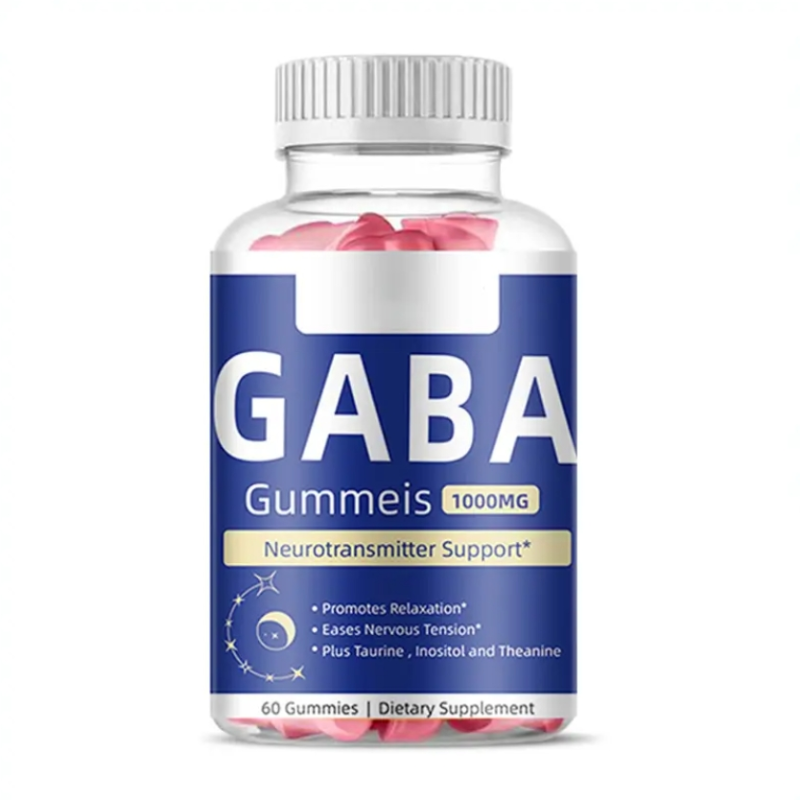 OEM Supplements GABA Gummies 1000mg Vitamins Sleep Gummies Melatonin 5-HTP Gamma Aminobutyric Acid Gummies