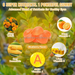 OEM Blueberry Flavor Lutein Gummies Candy Eye Health Vitamins Supplement Lutein Zeaxanthin Gummy for Eyes