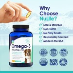 Food Supplement Pure Wild Alaskan Salmon Pet Fish Oil Omega 3 EPA DHA for Dogs & Cats Support Joint Immune Health Liquid