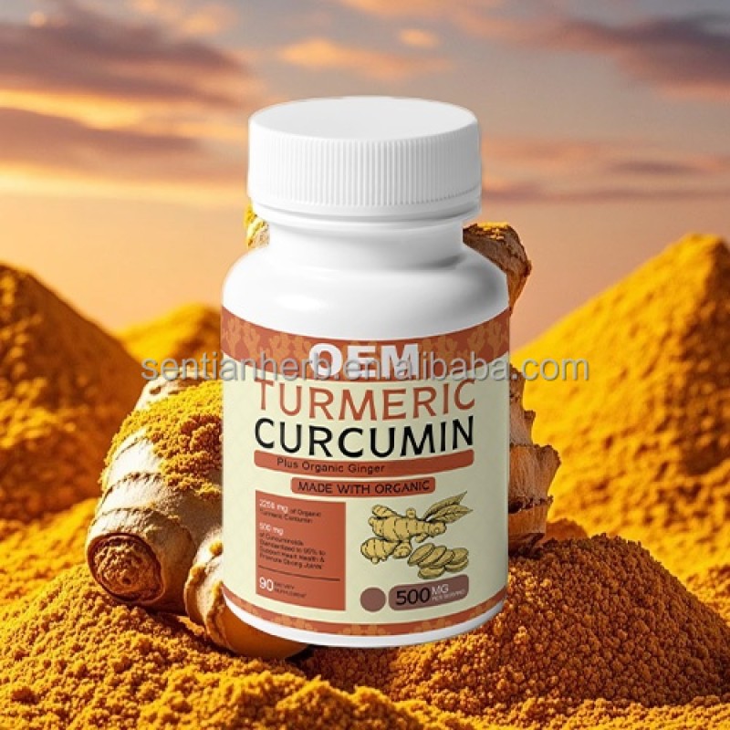 Organic Turmeric Curcumin Capsules Supplement Turmeric Curcumin Plant Extracts Joint Health Support for Men Women