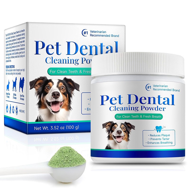Pet Oral Health Cleaning Dog Cat Tooth Maintenance Mouth Fresh Pet Dental Cleaning Powder for Cat & Dog Wash