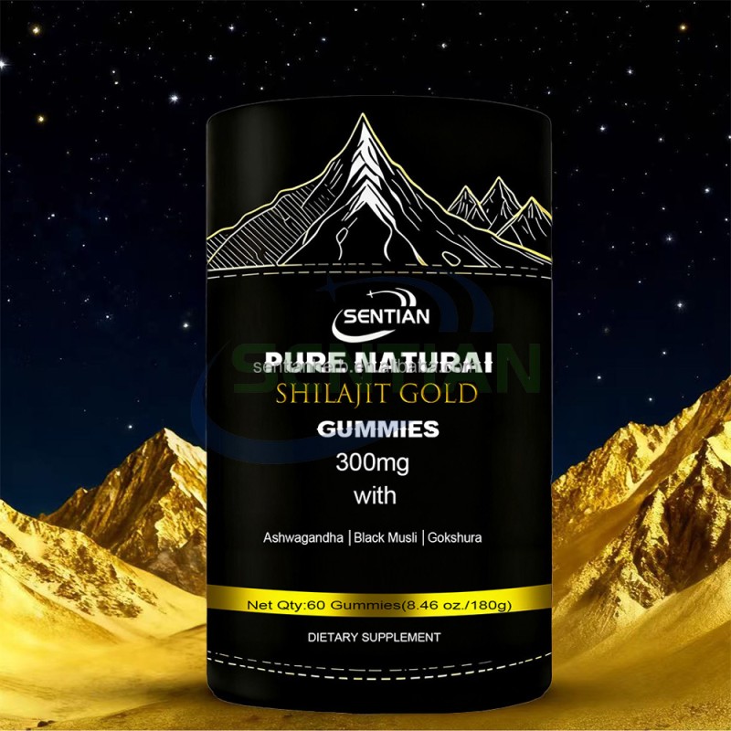 Hot Sale Private Label All in 1 Pure Himalayan Shilajit Gummies Ashwagaganda Boost Energy Fulvic Acid & 85+ Trace Minerals