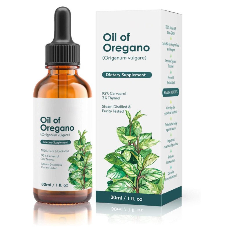 Wholesale Private Label 30ml Organic Vegan Wild Oregano Oil Liquid Boosts Immune Supports Oregano Drops