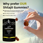 Hot Sale Private Label All in 1 Pure Himalayan Shilajit Gummies Ashwagaganda Boost Energy Fulvic Acid & 85+ Trace Minerals