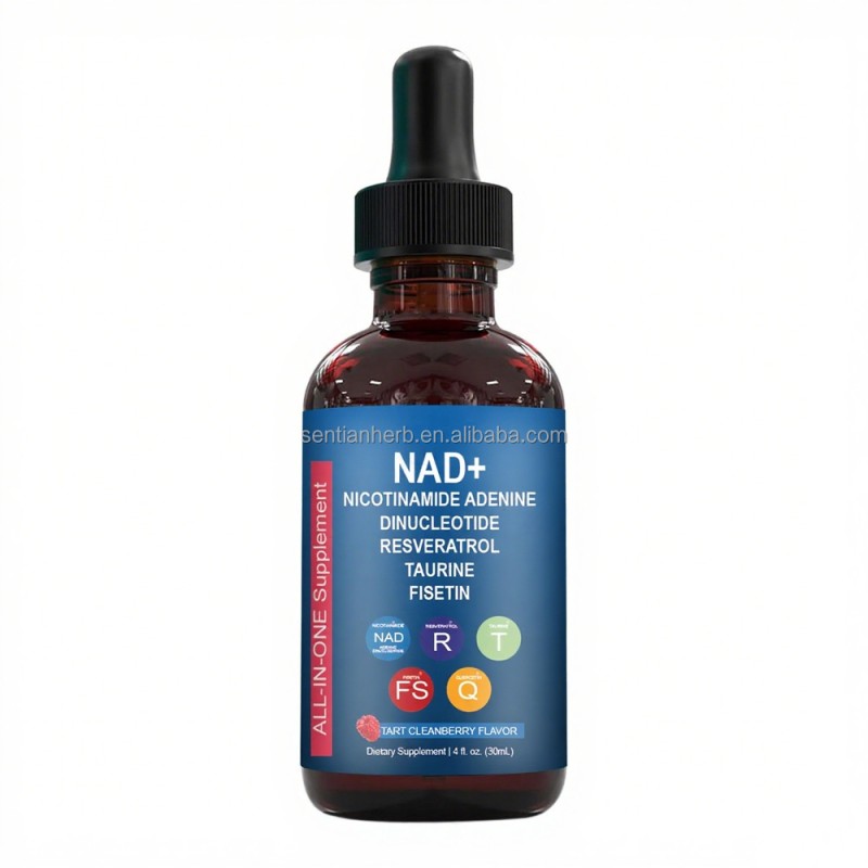 OEM Nad Supplement Nad+ Liquid Drops with Resveratrol Taurine Fisetin Support Brain Cellular Mitochondrial Health Vitamins