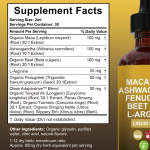 OEM/ODM Factory Maca Root Liquid Drops with Ashwagandha Fenugreek Beet Root L-Arginine Supplement for Women Men