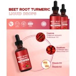 Beetroot & Turmeric Drops 60ML Liquid Supplement No Artificial Additives OEM Available