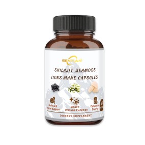 OEM Private Label All in 1 Shilajit Sea Moss Lions Mane Extract Capsules Dietray Supplement Shlajit Capsule Adult