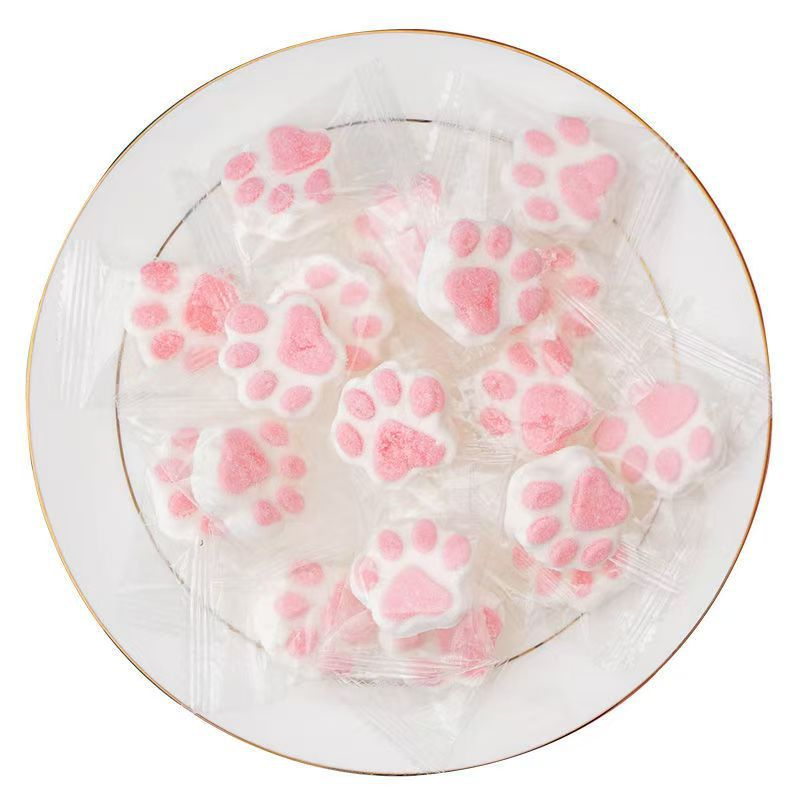 Cat Paw Marshmallow Supplier - Pink Independently Packaged Holiday