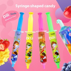Syringe Candy Factory - Colorful Liquid Fruit Jam Pull Squeeze