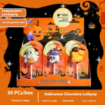 Halloween Lollipop Factory - Chocolate Pumpkin Ghost Head Box
