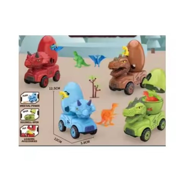 Dinosaur Truck Toy Factory - Egg Transporter Pullback Surprise