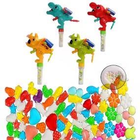Candy Tube Toys Manufacturer - Plastic Press Dinosaur Cartoon Design