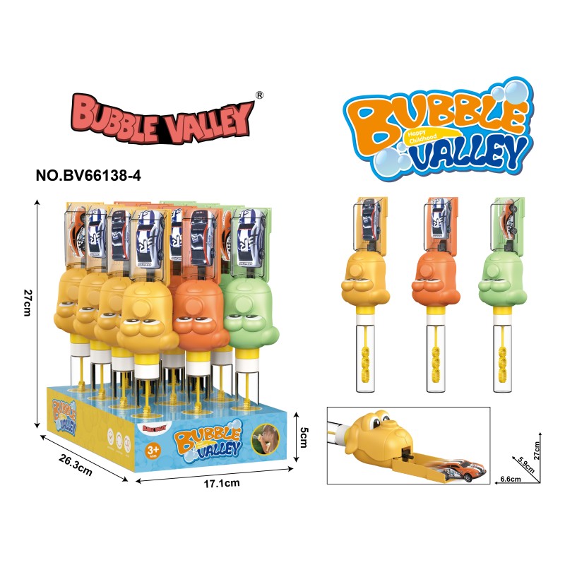 Puppy Car Bubble Shooter Factory - 2-in-1 Bubble Sticks Plastic