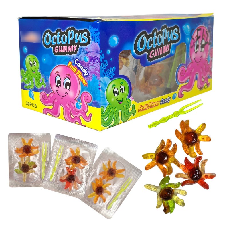 Octopus Gummy Manufacturer - Cartoon Shape Colorful Fruit