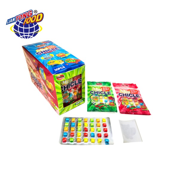 Square Bubble Gum Supplier - Colorful Tattoo Sticker Fruit