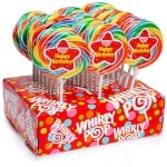 Round Lollipop Manufacturer - Custom Halal Cartoon Rainbow Swirl