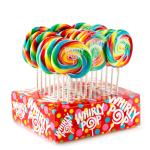 Round Lollipop Manufacturer - Custom Halal Cartoon Rainbow Swirl