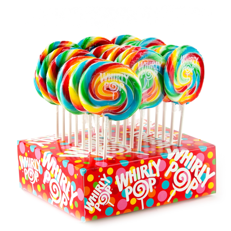 Round Lollipop Manufacturer - Custom Halal Cartoon Rainbow Swirl