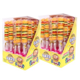 Hamburger Lollipop Supplier - High Quality Stick Fruity Gummy