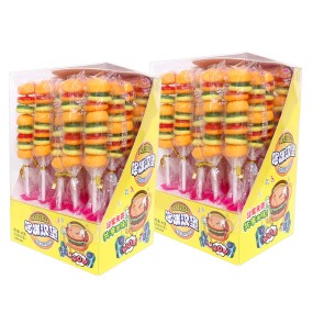 Hamburger Lollipop Supplier - High Quality Stick Fruity Gummy