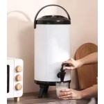 8L 10L 12L Double Layer Stainless Steel Water Jug Keep Hot Cold Beverage Dispenser Milk Tea Barrel with Temperature Display