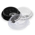 Black Leak Proof Hard PP Disposable Plastic Conjoined Lid