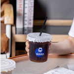 95mm Plastic Flat Lid Food Grade PET Disposable Clear Plastic Cup Lid for Party and Milk Tea Store Use