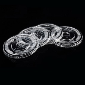 89mm 95mm 98mm Food Grade Disposable Flat Lid  Clear Plastic Cup Lid for Cup
