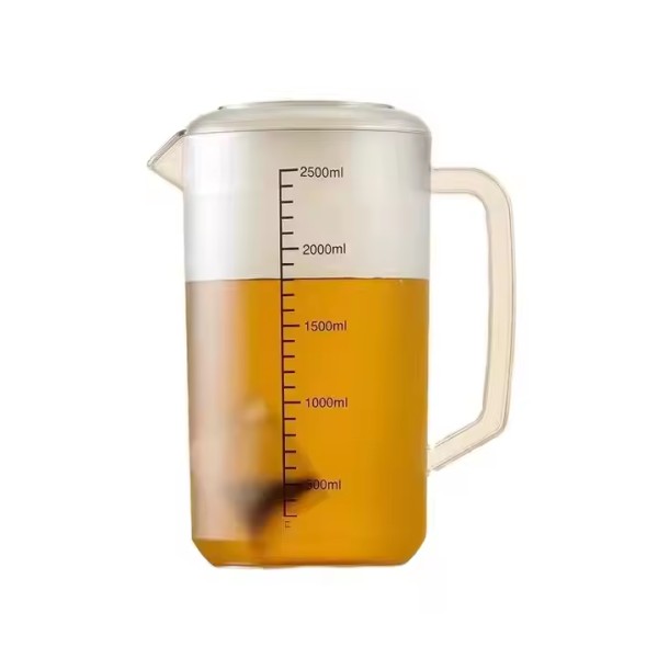 Water Pitcher With Lid Drink Picher With Lid or Wooden Lid for Juice Bubble Tea Summer Drinkware Kitchen Stuff Home Kitchen Item