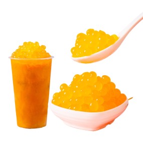Mango Popping Boba for Bubble Tea Milk Tea Drink Dessert Mango Bursting Boba Pearls 3kg Mango Bursting Boba Milk Tea Ingredients