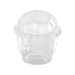 Environmentally Friendly 90mm Diameter Plastic PET Semicircular Dome Lid for Boba Tea Coffee Cups