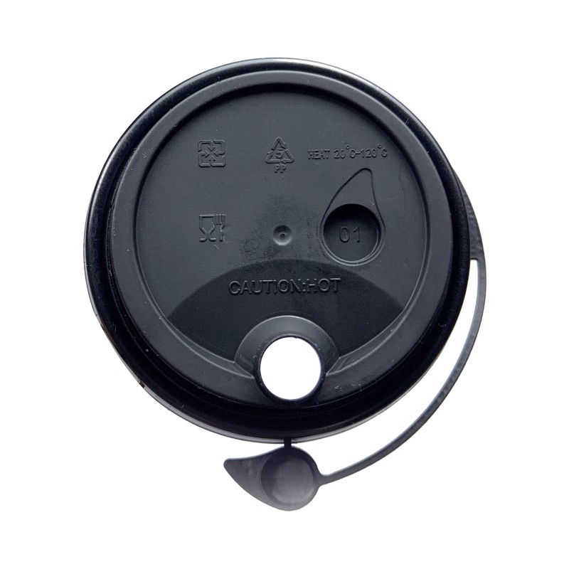 Black Leak Proof Hard PP Disposable Plastic Conjoined Lid