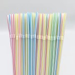 Factory Direct Wholesale Bendable Assorted Straws Colorful Disposable Drinking Straws Perfect for Parties