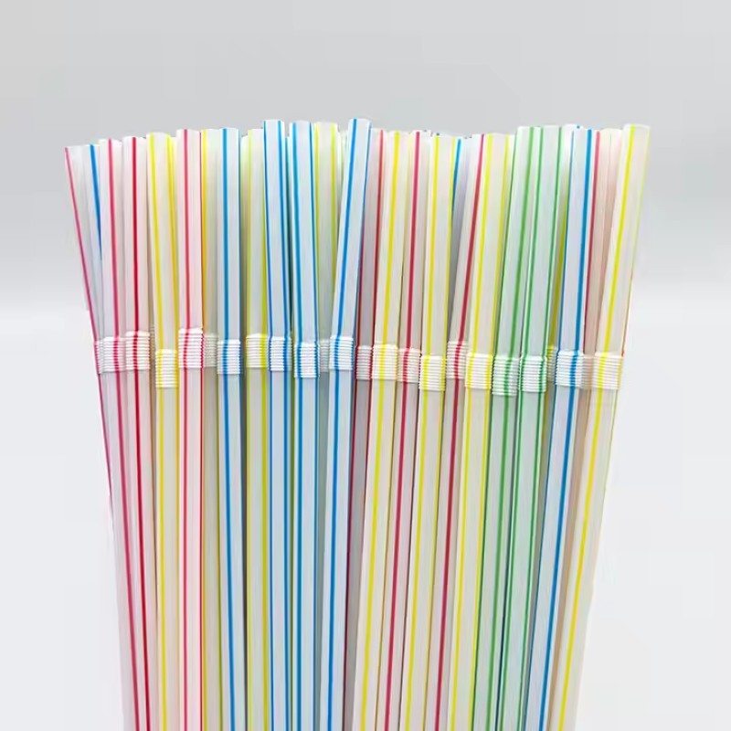 Factory Direct Wholesale Bendable Assorted Straws Colorful Disposable Drinking Straws Perfect for Parties