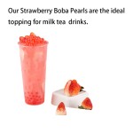 Mulit-Flavor  Bubble Tea Ingredients Strawberry Popping Ball Boba Pearls for Milk Tea Dessert & Beverage 3kg Popping Boba Pearls