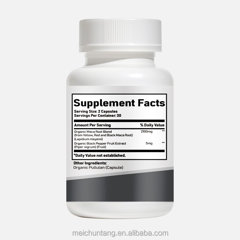 Black Maca Capsules Supplier - Custom Private Label Male Strength
