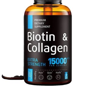 Biotin Collagen Drops Factory - OEM Natural 15000mcg Hair Supplement