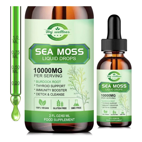 Sea Moss Drops Supplier - Vegan Organic Irish Moss Burdock