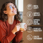 LIFEWORTH Immune Support Lion's Mane Chaga Organic Mushroom Coffee Powder