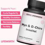 LIFEWORTH Women Myo-Inositol & D-Chiro Inositol Capsules Fertility Supplements for Hormonal Balance & Ovarian Health