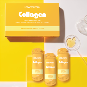 LIFEWORTH Hydrolyzed Marine Liquid Collagen Peptides Supplement Drink Supports Skin Elasticity and Strong Nails